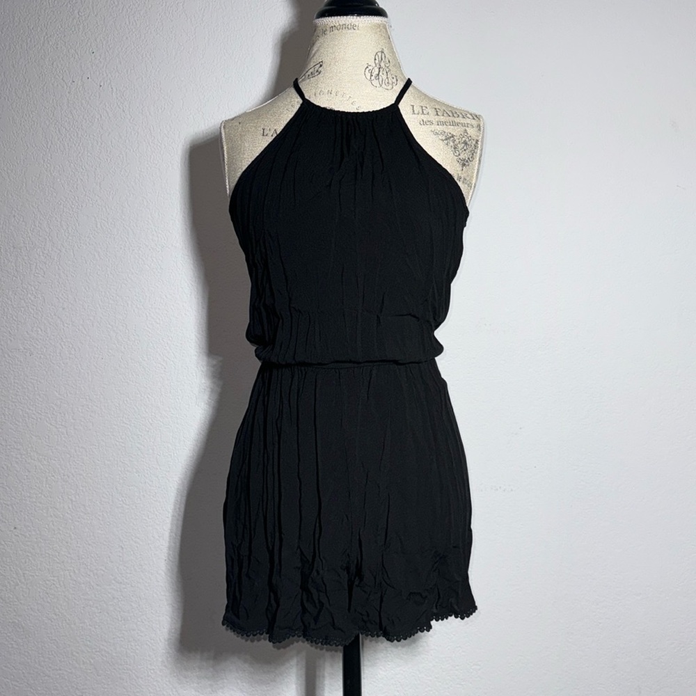 Hollister Black Solid Romper